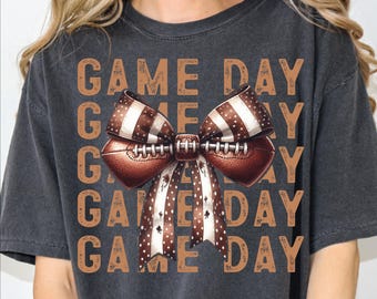 Game Day Football Bow 2026 DTF Transfer: Ready To Press