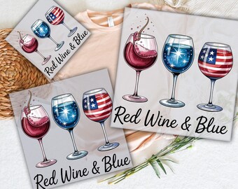 Red White & Blue 4th of July DTF Transfer: Preppy Independence Day Design