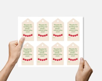 Funny Teacher Appreciation Gift Tags, Teacher Gifts, End of School Year Gifts, Gifts for Teachers, Instant Download Gift Tags