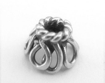 MS 6mm Loop Bead Caps Beadcaps 12 Bali Sterling Silver Fair Trade