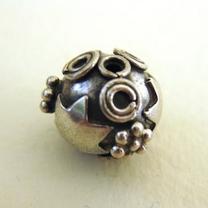 Handmade Turkish & Bali 6-8mm sterling silver beads with 6mm 14k