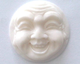 Buddha Button or Bead Hand Carved Domestic Cow Bone  - Bali Fair Trade