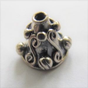 Cônes courts et épais MS, travail du fil de granulation, argent sterling de Bali, commerce équitable