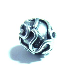 MS 12mm Squiggle Bead (1) Wire Decoration Bali Sterling Silver Fair Trade