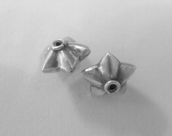 MS Genuine Bali Cast Sterling Silver Puffy Star Beads 10mm Fair Trade