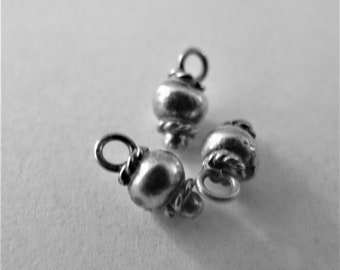 MS Genuine Bali Sterling Small Dangles/Charms 5mm 3 Designs Fair Trade