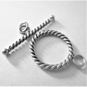MS Single Wire Wrap Toggle Clasps Fair Trade Bali Sterling Silver