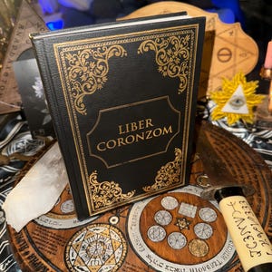 LIBER CORONZOM: An Enochian Grimoire by AD Mercer # 18/50 (Deluxe Leather Bound Limited Edition) Rare Very Hard To Find.