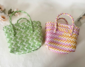 Woven Basket, Shopping Basket,Home Decor Basket, Woven Plant Basket