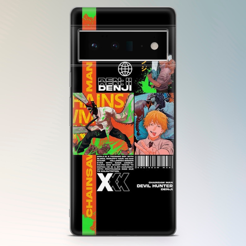 Chainsaw Man Phone Case Devil Denji Cover for Google Pixel 8A, 8pro, 7pro, 7A, 6A, Samsung