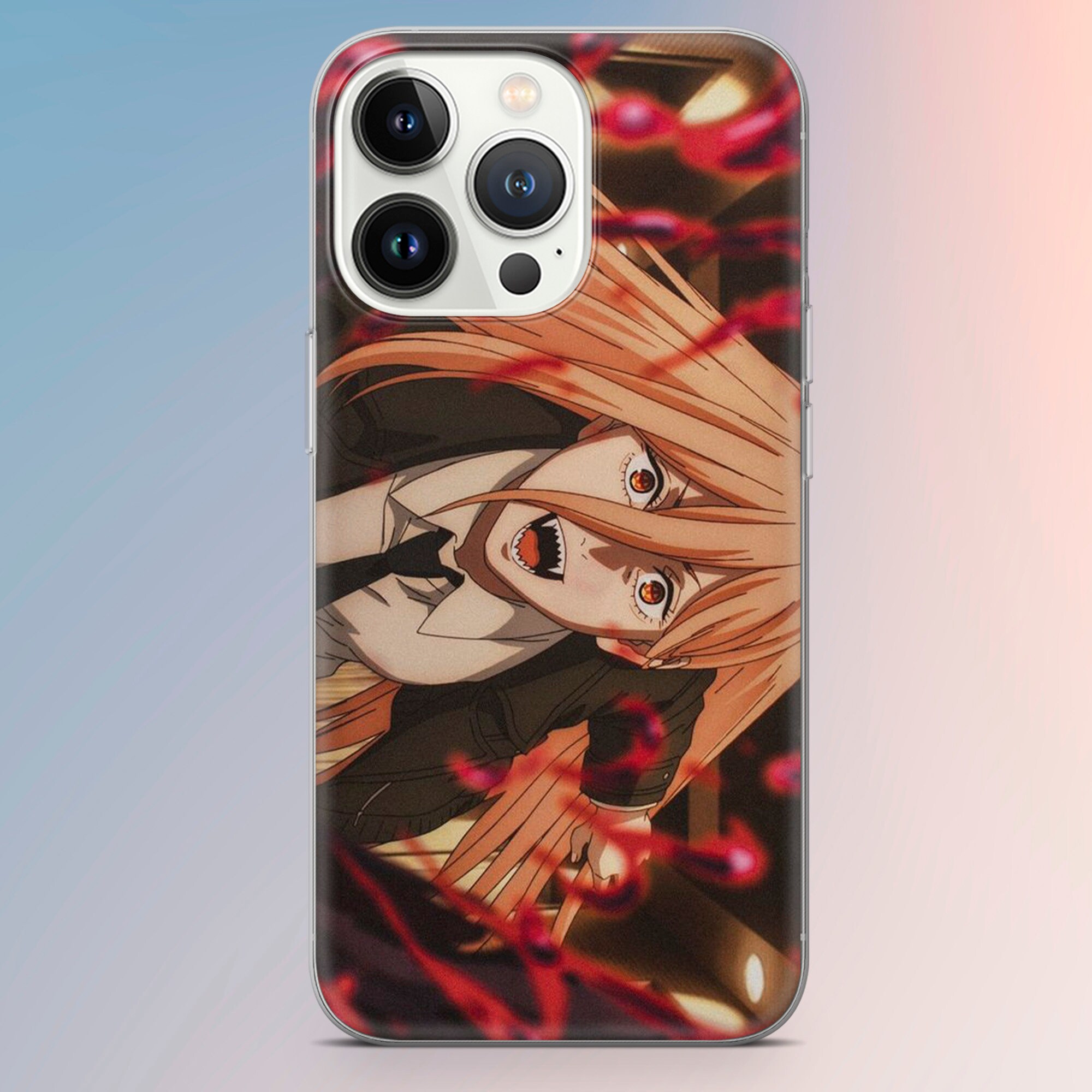 Power Chainsaw Man Phone Case Devil Cover for iPhone 15, 14, 13, 12, 11, Samsung S24ultra, S23FE