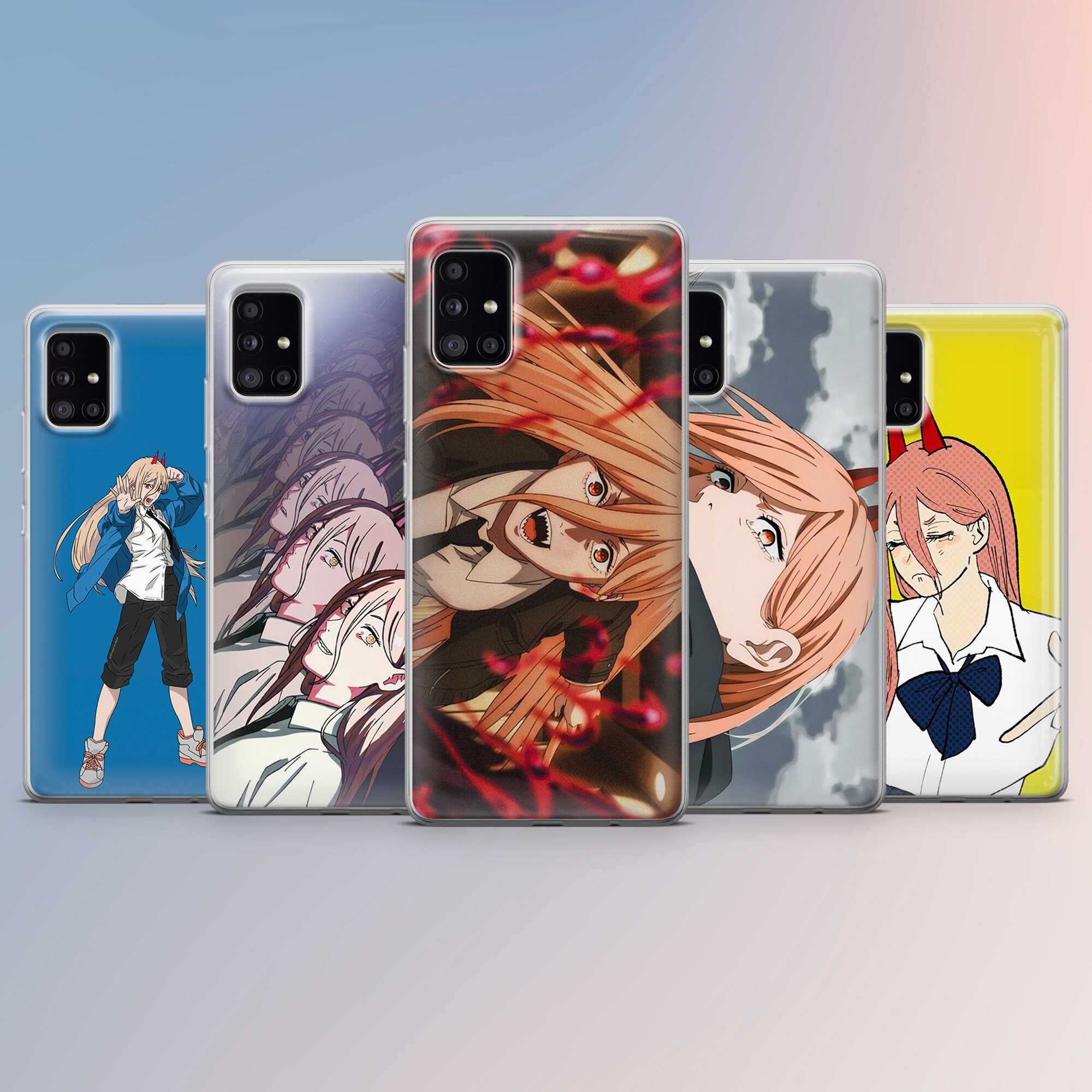 Power Chainsaw Man Phone Case Devil Cover for iPhone 15, 14, 13, 12, 11, Samsung S24ultra, S23FE