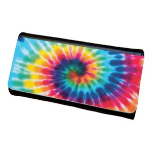 Cartera para mujer con diseño de colores Tie Dye y tres pliegues