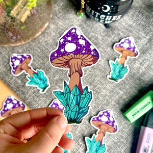 Mystic Mushroom | Die Cut Sticker | Waterproof | Glossy Vinyl | Laptop Decal