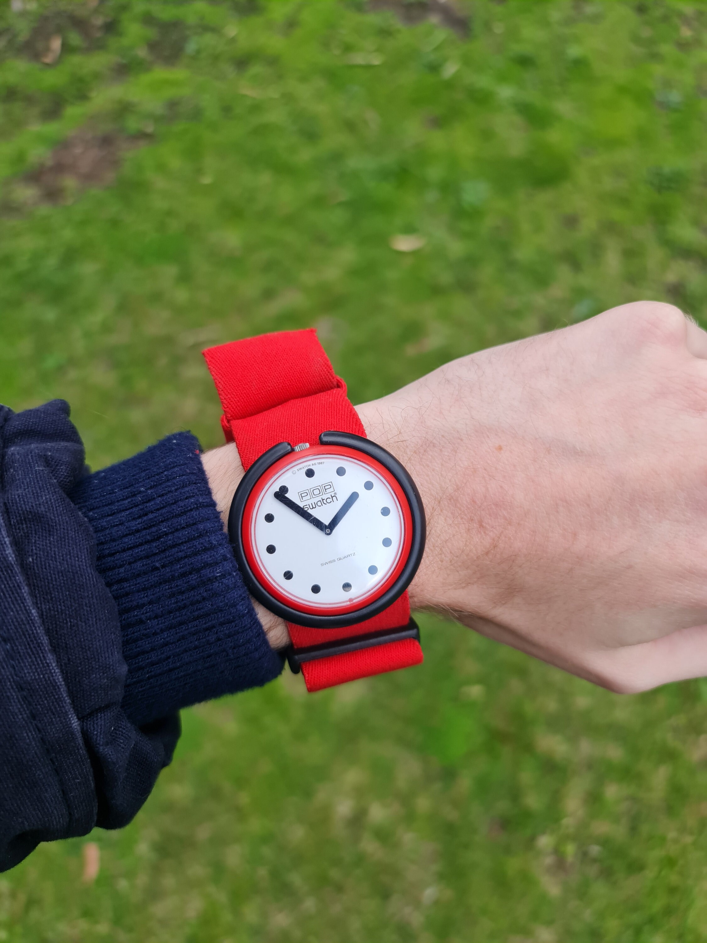 稼働品】スウォッチ swatch pop 1987 Original 1987 Pop Swatch Black