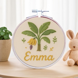 Custom Embroidery Kit | Banana Plant Embroidery Pattern | Banana Plant Embroidery Hand Embroidery Pattern | Custom Wildflowers Embroidery
