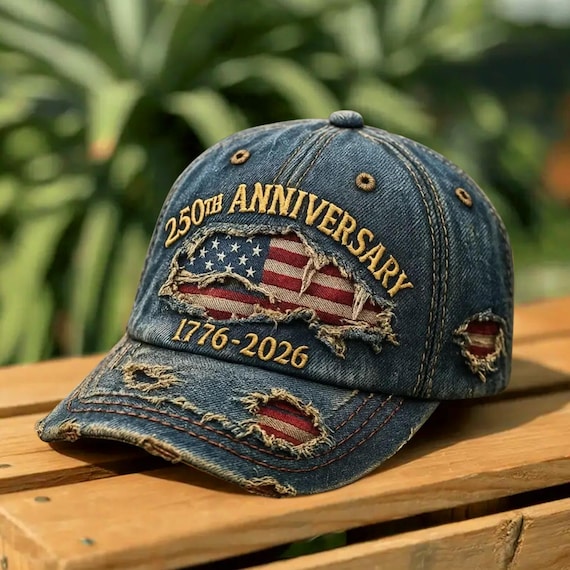 Embroidered 250th Anniversary Hat, 250 Anniversary Usa Hat, 250 Anniversary Cap, 1776 - 2026 Hat, 250th Anniversary Embroidered Baseball Hat