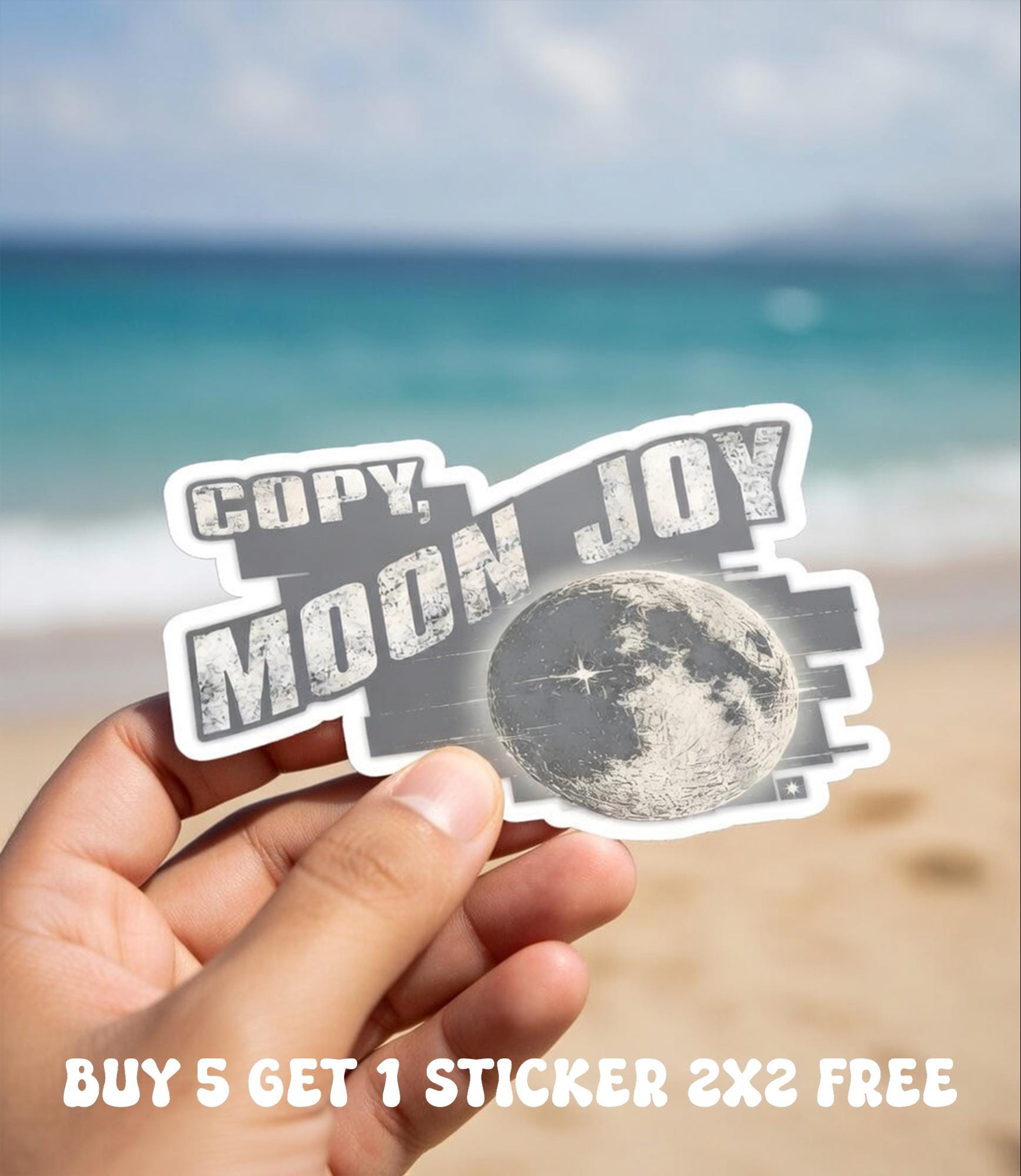 Copy Moon Joy Sticker, Artemis II Moon Mission Decal, Space Quote ...