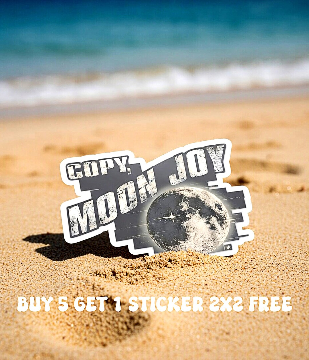 Copy Moon Joy Sticker, Artemis II Moon Mission Decal, Space Quote ...