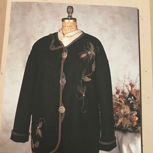 PATTERN OOPVintage Folk Art Coat Jacket Tabby Coat Melissa Becker Design  Wearable Art Clothing