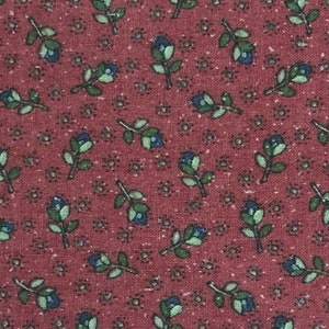 Vintage Style Floral Cotton Print Fabric Quilting Fabric Sewing Fabric Primitive Dolls Primitive Cloth Doll Fabric Primitive Crafts