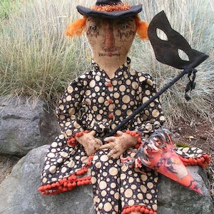 Vintage Style Primitive Witch Doll Pattern Halloween Witch Doll Pattern Cloth Doll Pattern Ragged Ann Doll Pattern Halloween Sewing Pattern
