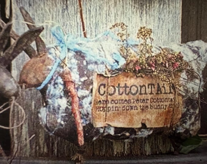 Primitive Rabbit Doll Pattern Extreme Primitive Rabbit Doll Pattern 2 in 1 Rabbit Doll Pattern Olde ...