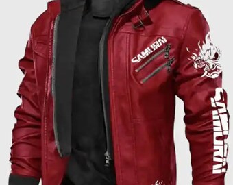 Veste rouge Cyberpunk 2077 Samurai