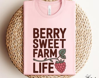 Raspberry Farm Life T-Shirt: Whimsical Foodie Gift