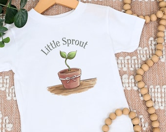 Little Sprout Baby Bodysuit or Toddler Shirt: Nature Plant Lover Outfit
