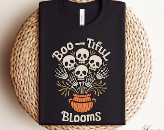 Skull Flower Halloween T-Shirt or Sweatshirt: Gothic Farmhouse Style