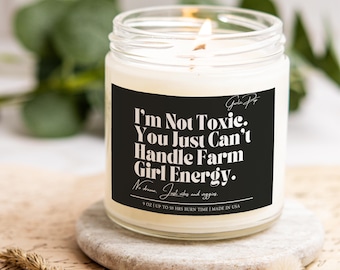 Farm Girl Energy Scented Candle: Sassy Farmhouse Decor