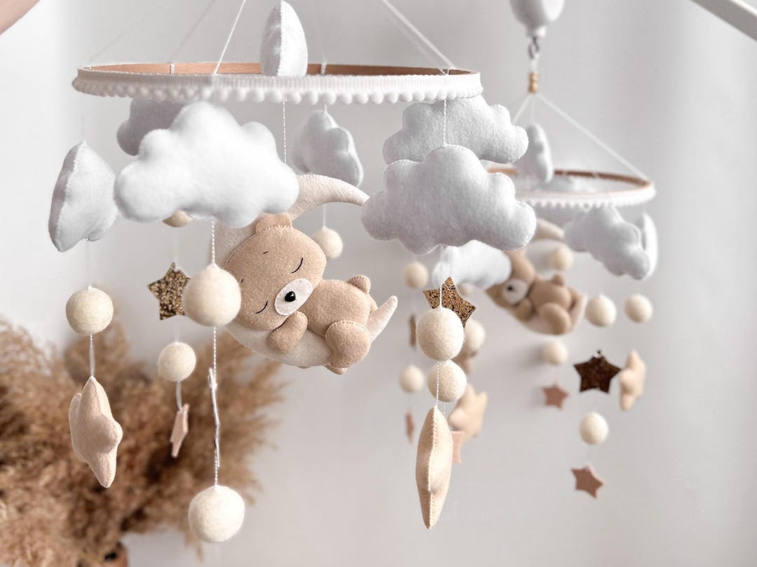 Handmade Baby Bear Mobile: Gender Neutral Nursery Decor - Etsy