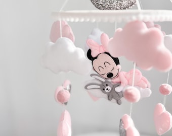 Minnie Mouse Baby Mobile: Personalized Felt Crib Mobile