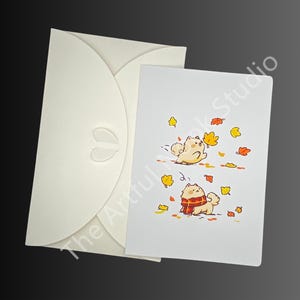 Cartes de voeux illustrées pour chiots, enfantines, mignonnes et adaptées à toutes les scènes ! Mushroom house, hérissons, motos, cactus, pêches
