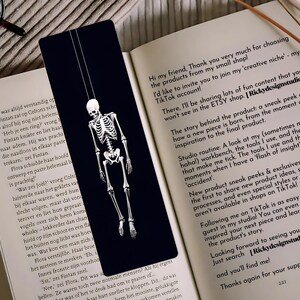 Skeleton Bookmark. Ghost bookmarks, cute ghosts,  black and white, gothic bookmark, Halloween ghosts. Cute artwork,  Rickydesignstudio