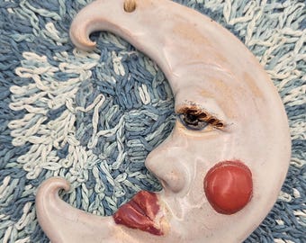 White Crescent Moon Wallhanging