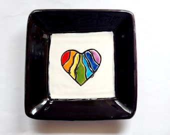 LGBTQ Pride Square 6" Dinnerware Ceramic Serving Dish