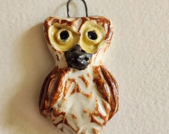 Owl Clay Pendant