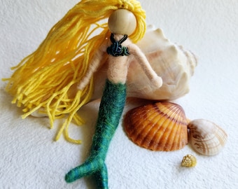 Decorative Wool Mermaid Figurine
