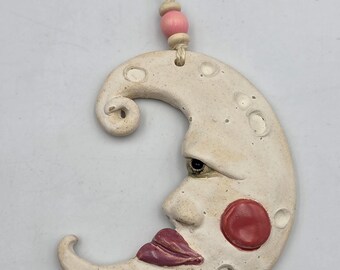 White Crescent Moon Wallhanging
