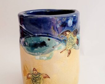 Sea Turtle Ceramic Tumbler