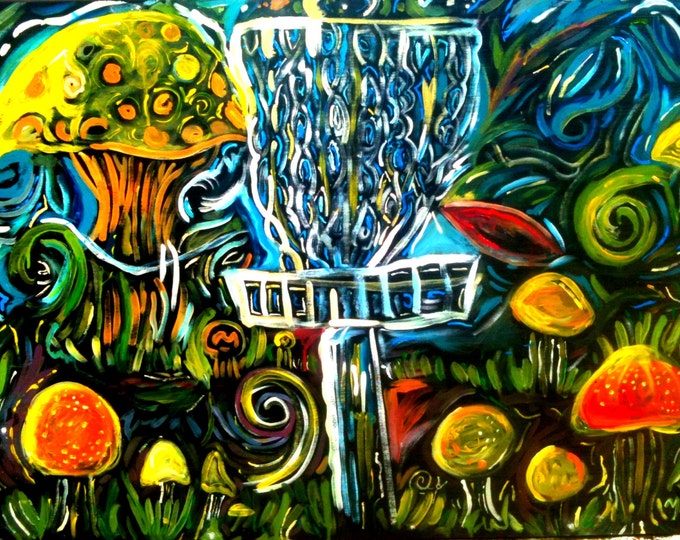 Disc Golf Trip 2.0 8.25x 10.5 Mounted Glazed Ready to Hang Etsy