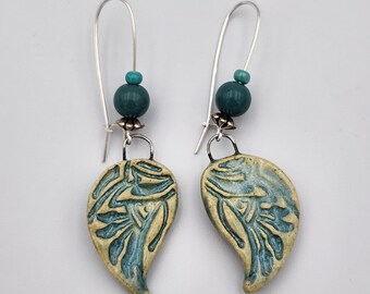 Paisley Ceramic Dangle Earrings