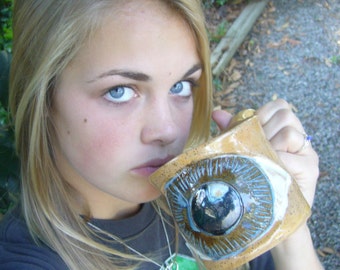 Eye Need Coffee Handmade Ceramic Java Head Mug