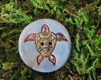 Large Ceramic Sea Turtle Button