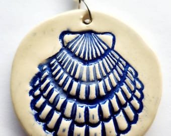 Scallop Shell Christmas Ornament