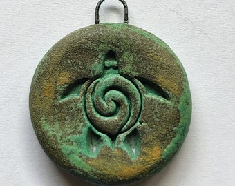 Ceramic Sea Turtle  Pendant