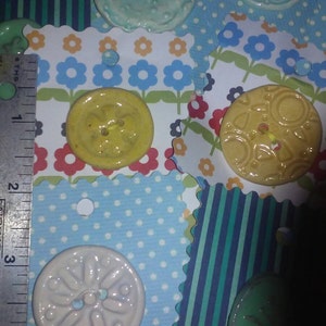 20 assorted ceramic buttons on cardstock backing Etsy Exclusive retailer Sampler Sale image 2