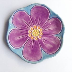 Pink Wildflowers Plate.